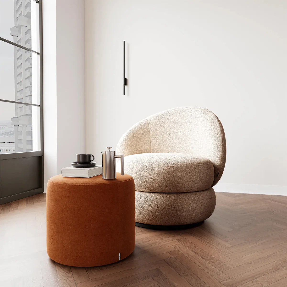 No. 7 Fabric Ottoman