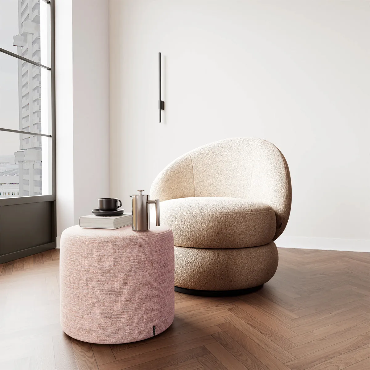 No. 7 Fabric Ottoman