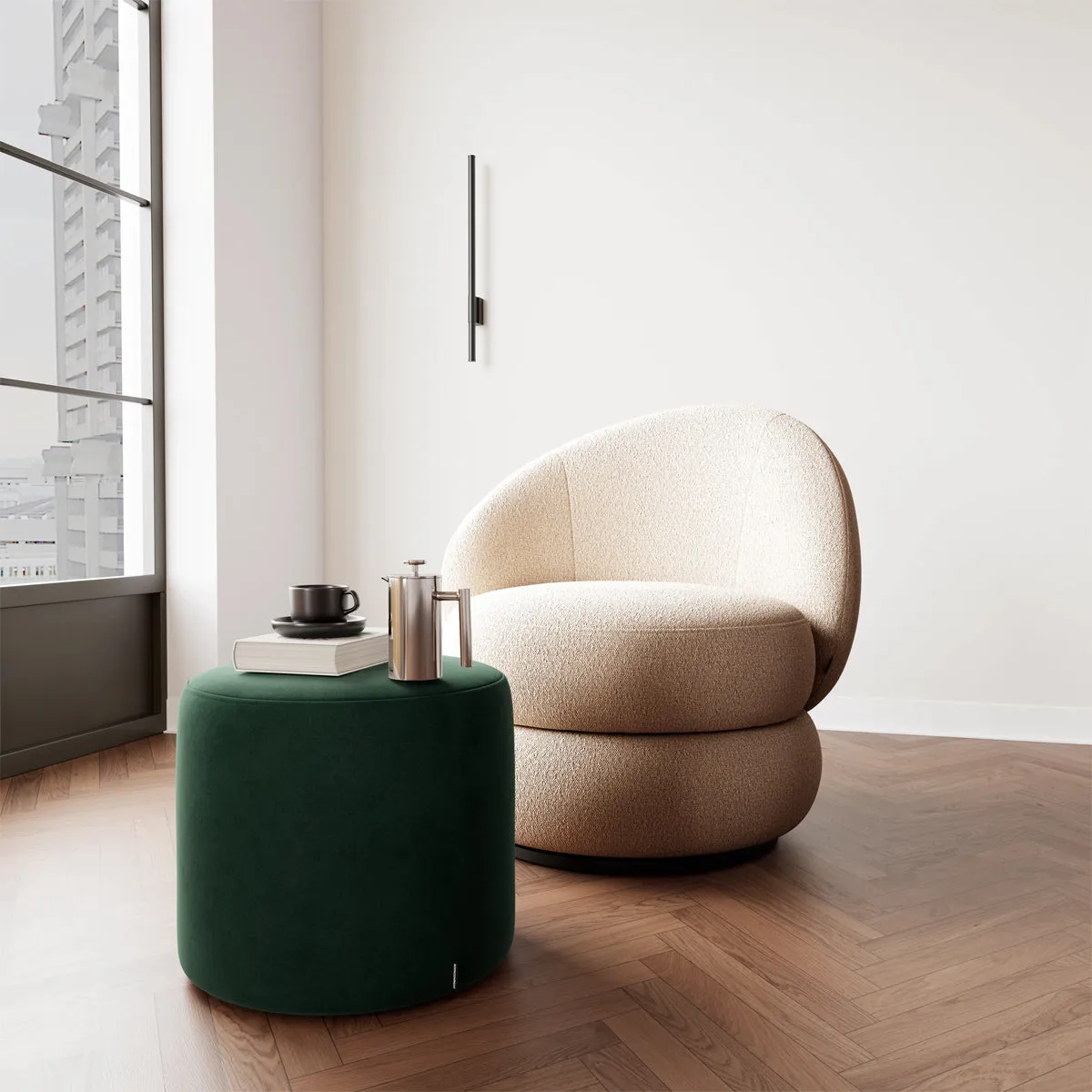 No. 7 Velvet Ottoman