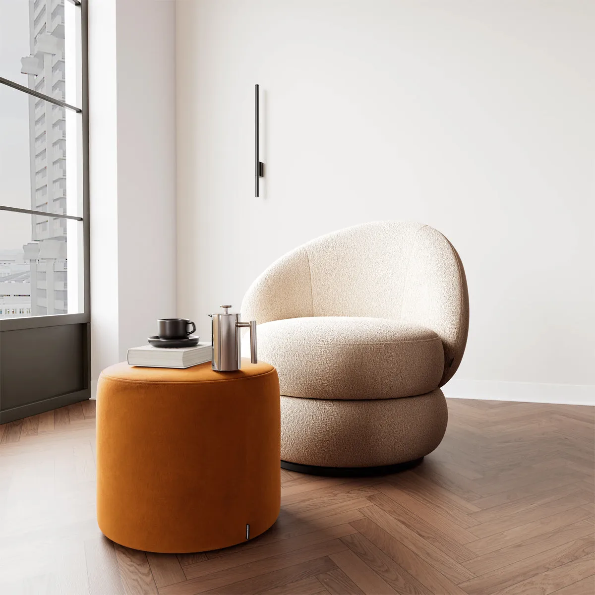 No. 7 Velvet Ottoman