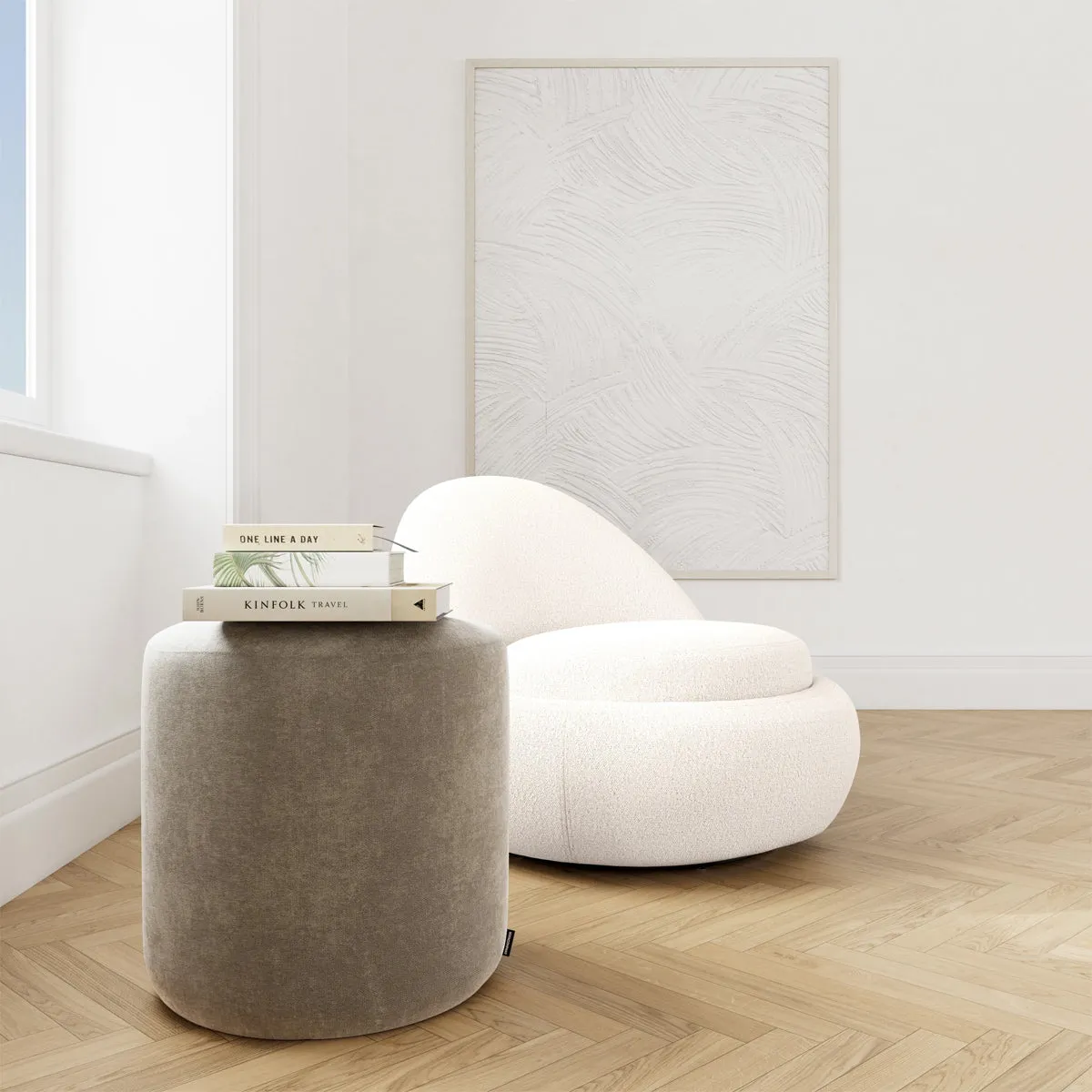 No. 8 Fabric Ottoman