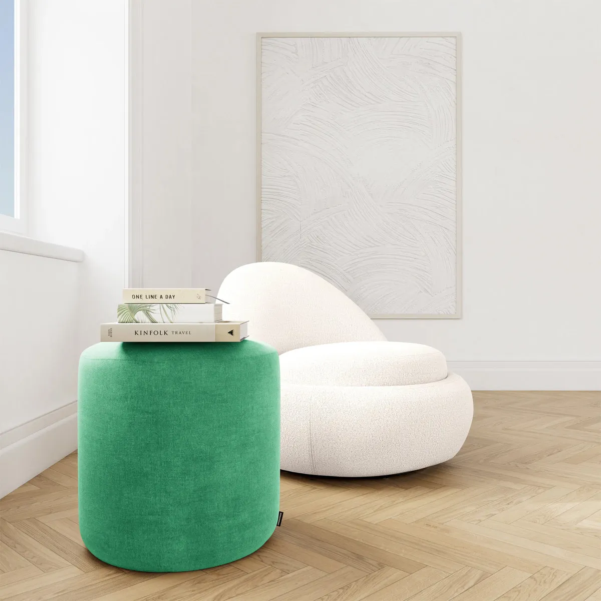 No. 8 Fabric Ottoman