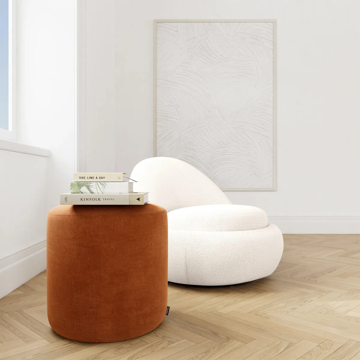 No. 8 Fabric Ottoman