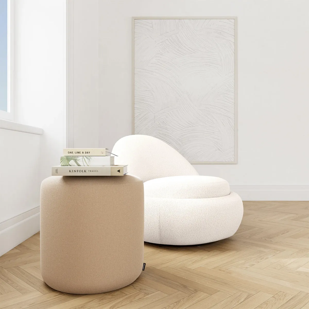 No. 8 Fabric Ottoman