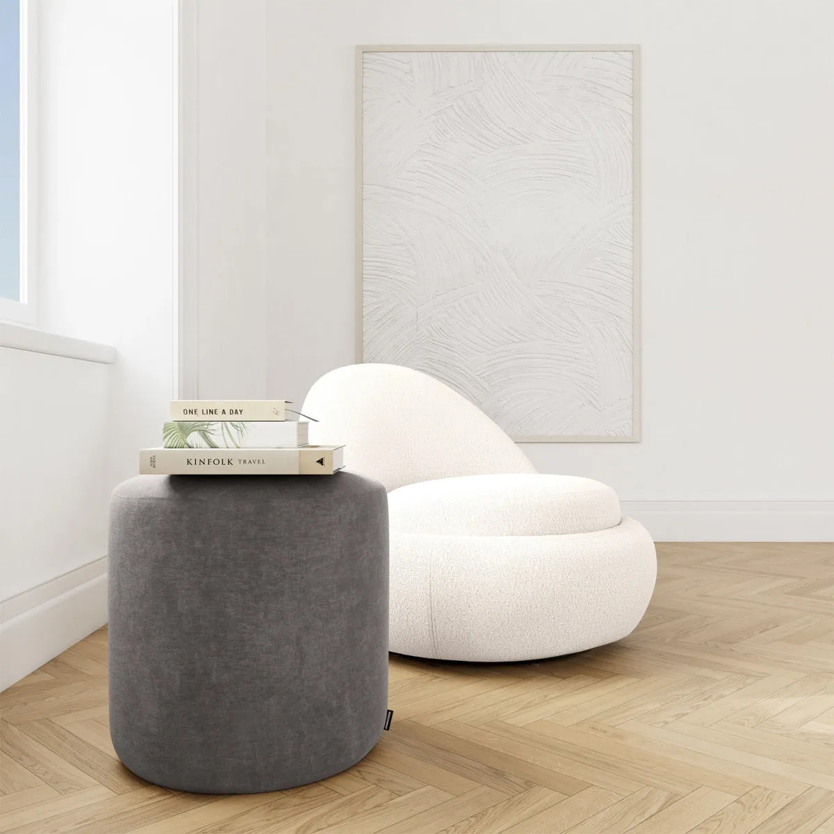 No. 8 Fabric Ottoman