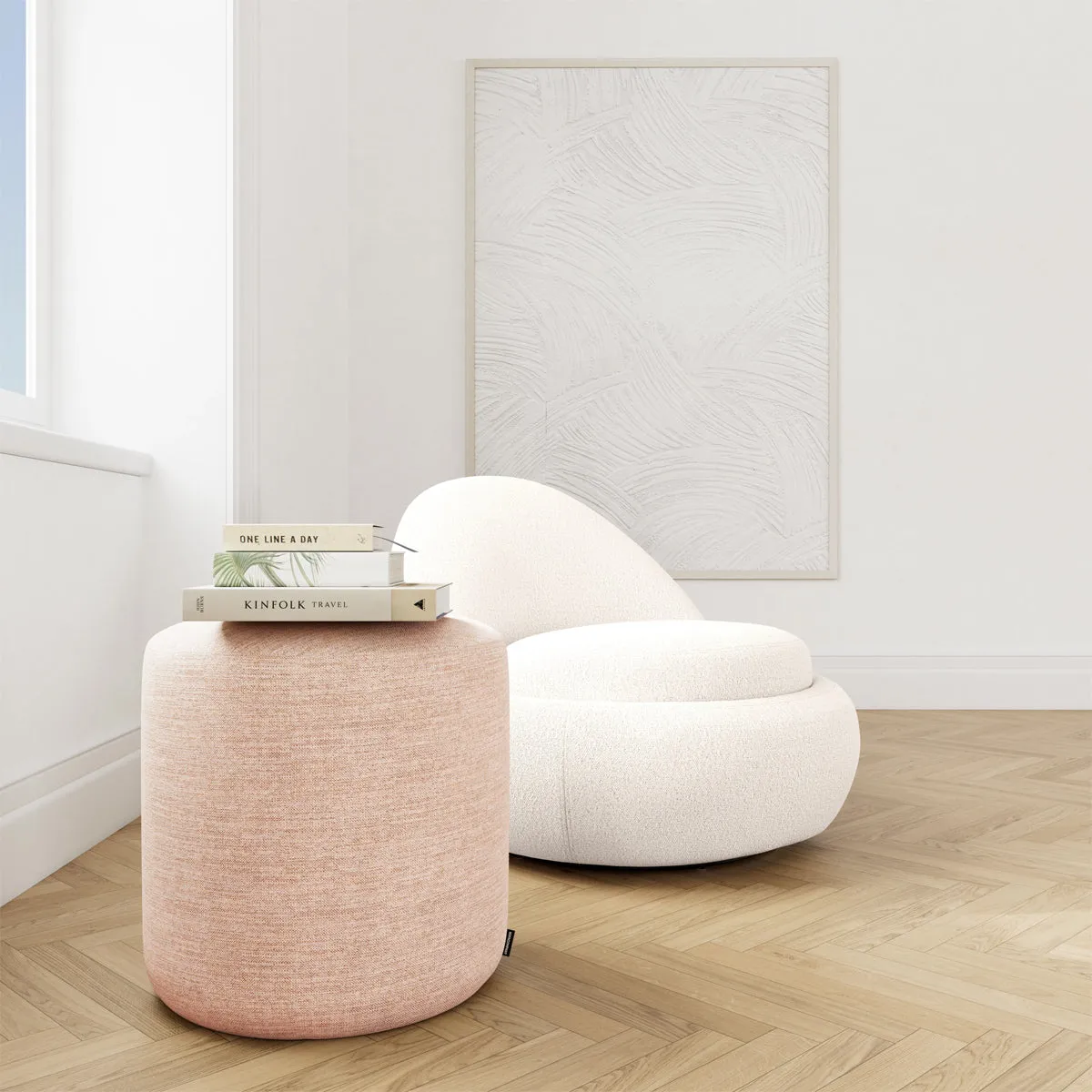 No. 8 Fabric Ottoman