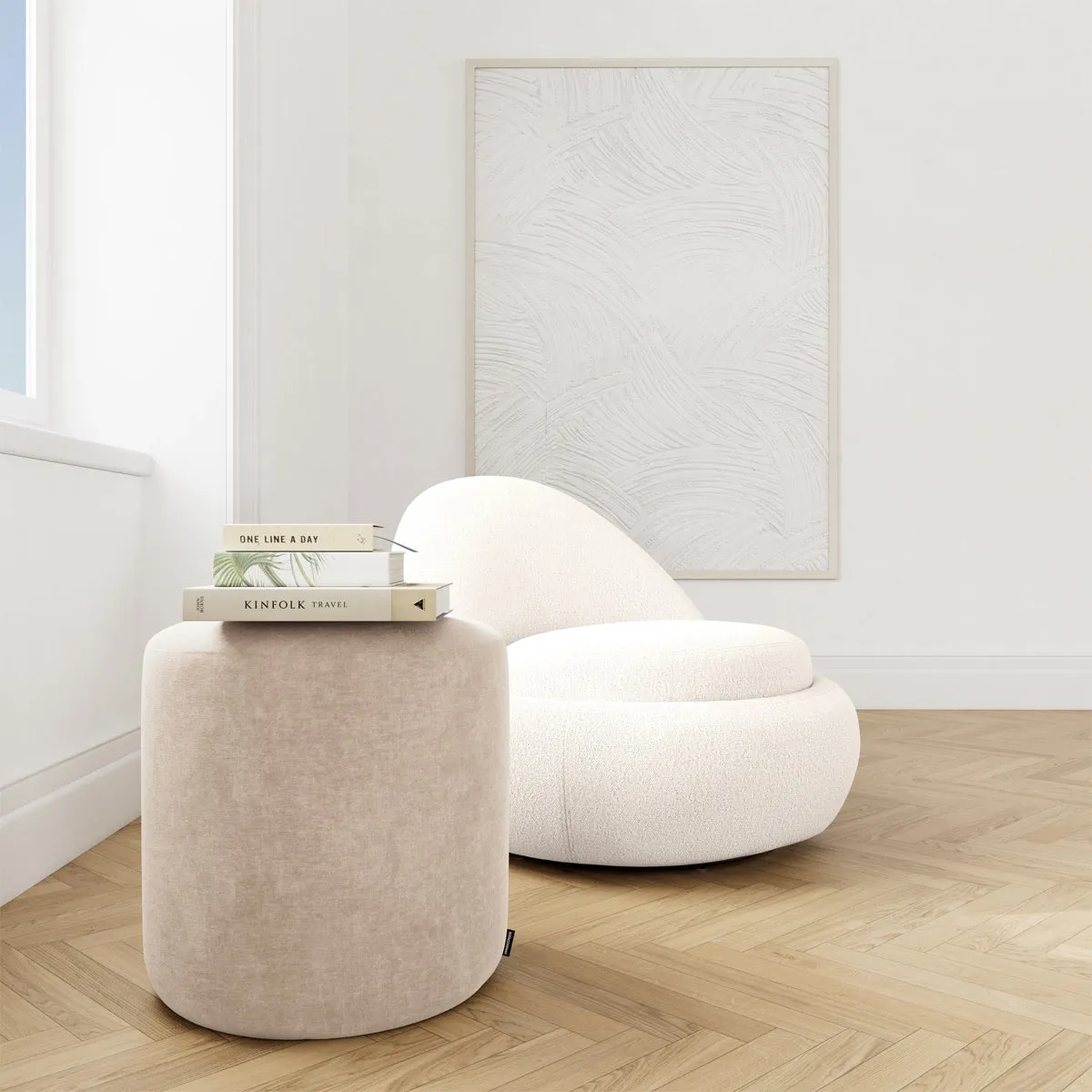 No. 8 Fabric Ottoman