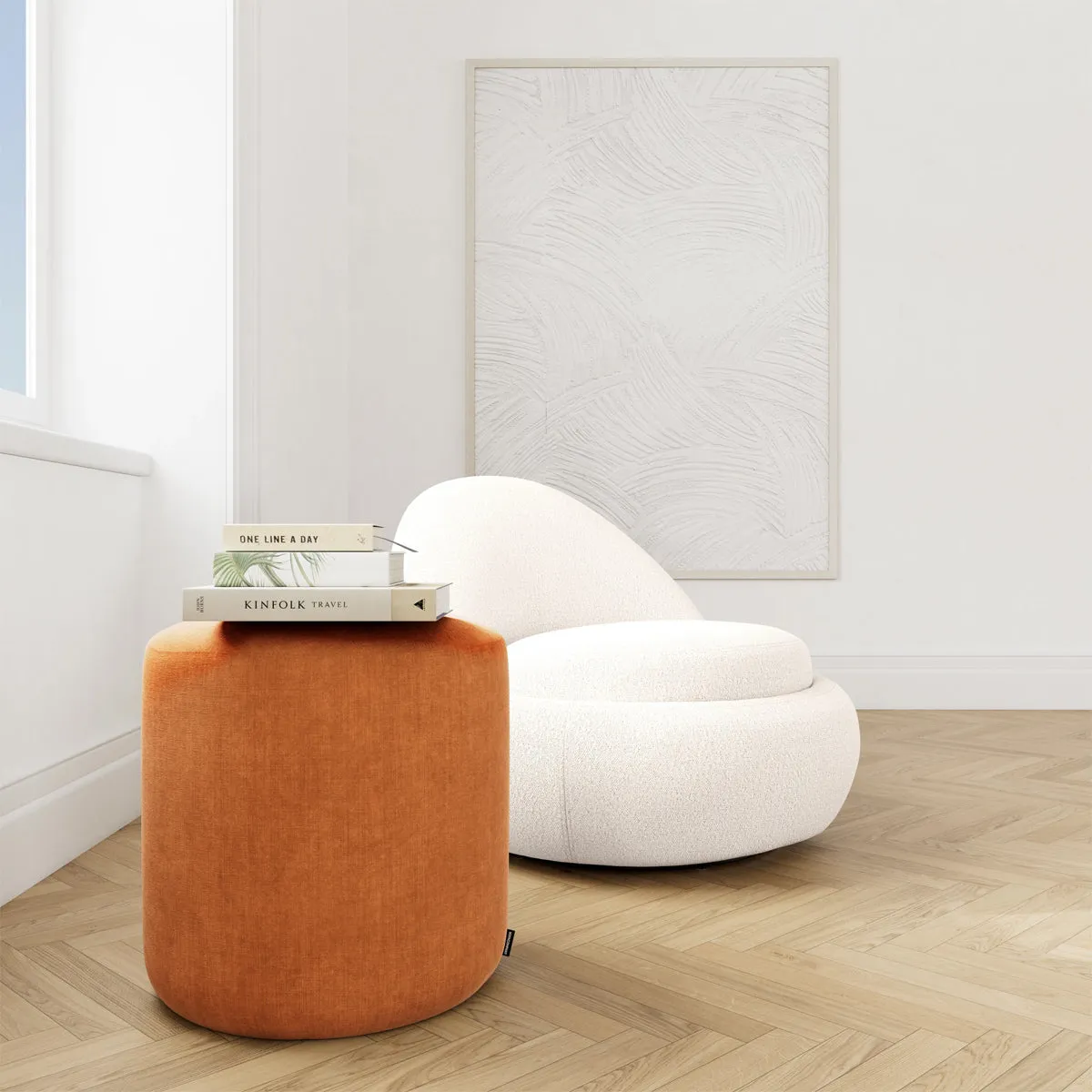 No. 8 Fabric Ottoman