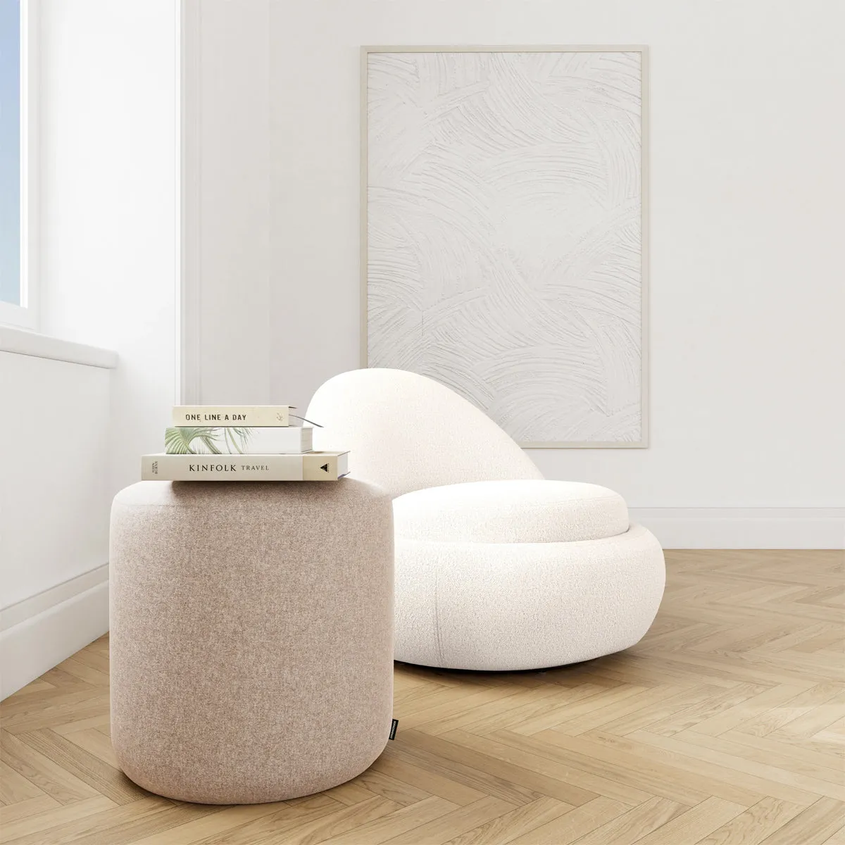 No. 8 Fabric Ottoman