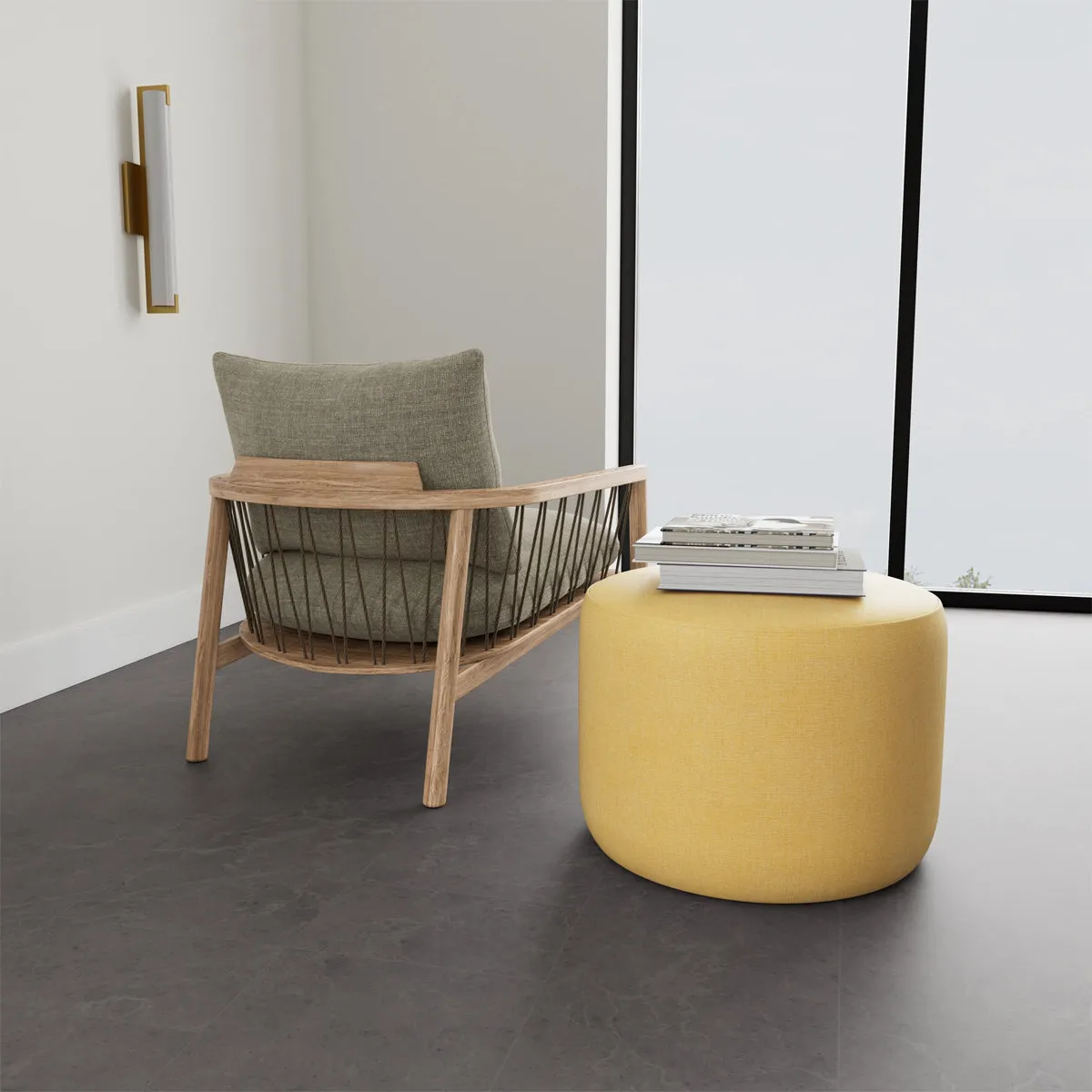 No. 9 Fabric Ottoman