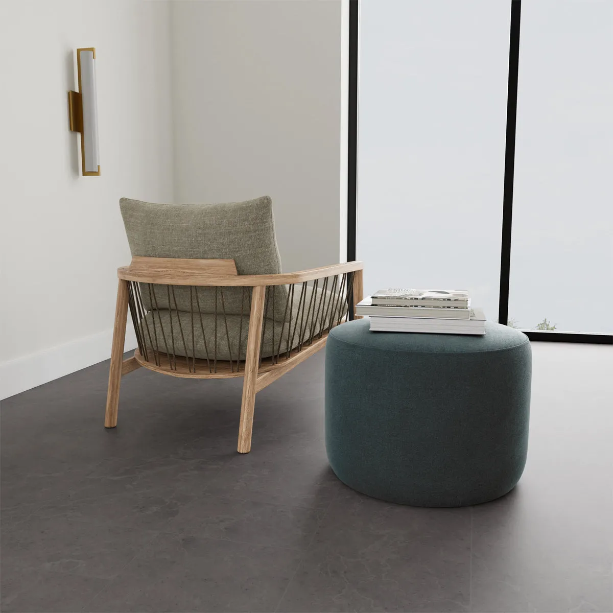 No. 9 Fabric Ottoman