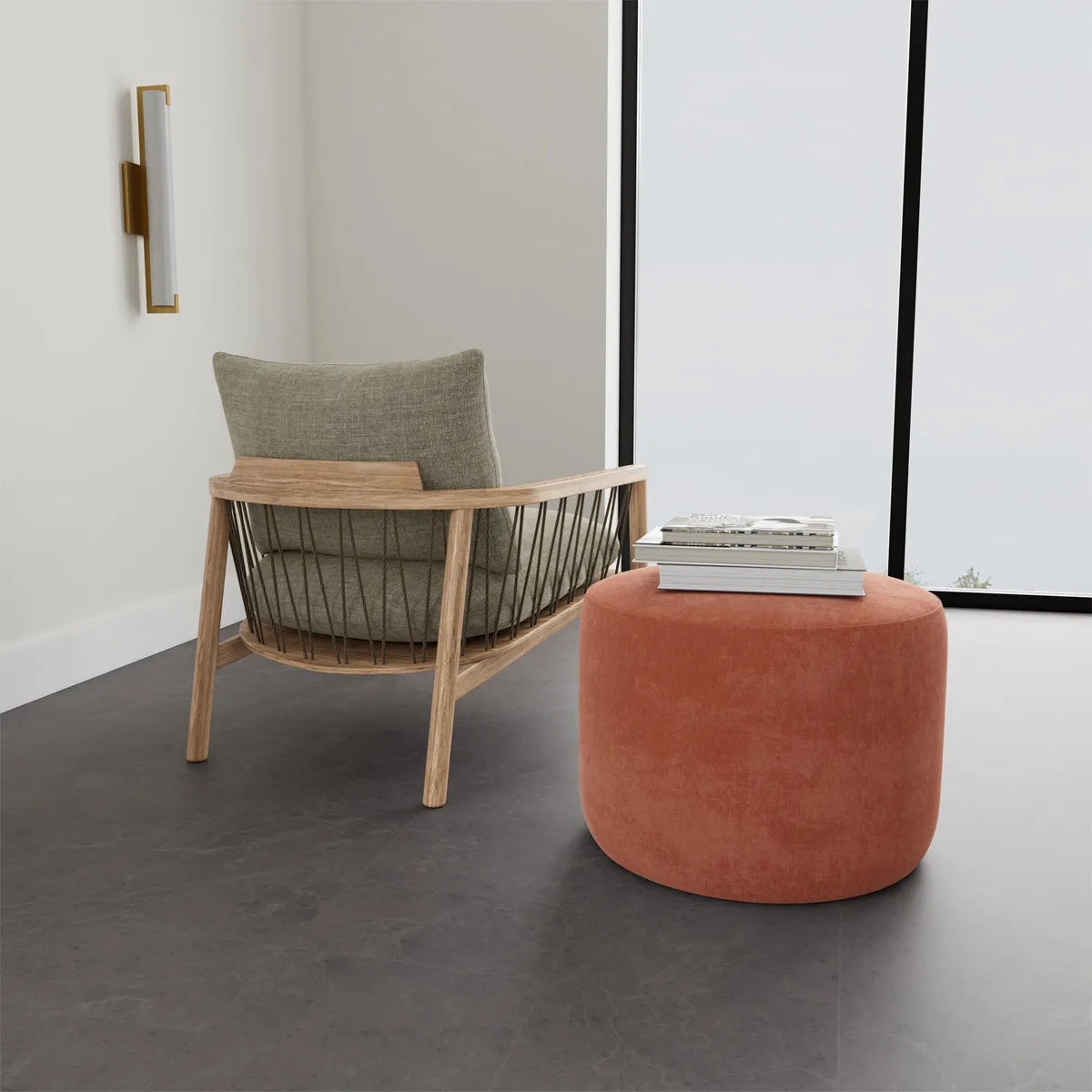 No. 9 Fabric Ottoman