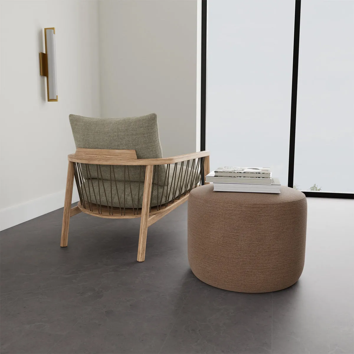 No. 9 Fabric Ottoman