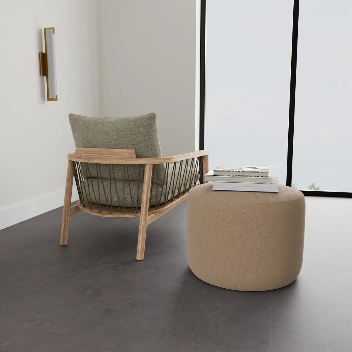 No. 9 Fabric Ottoman