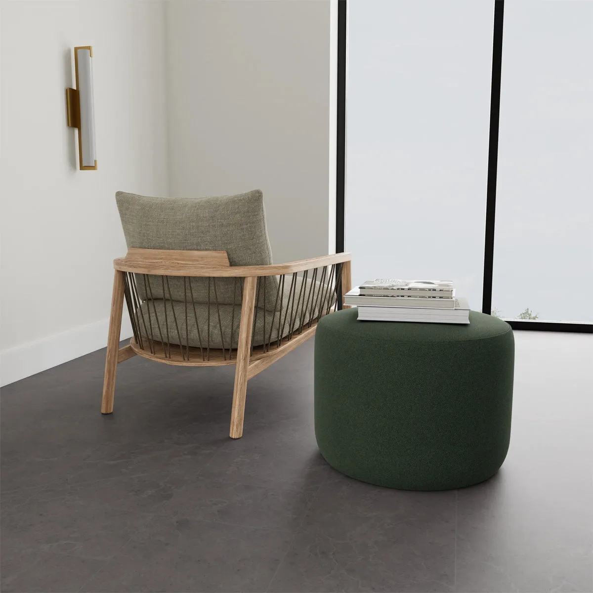 No. 9 Fabric Ottoman