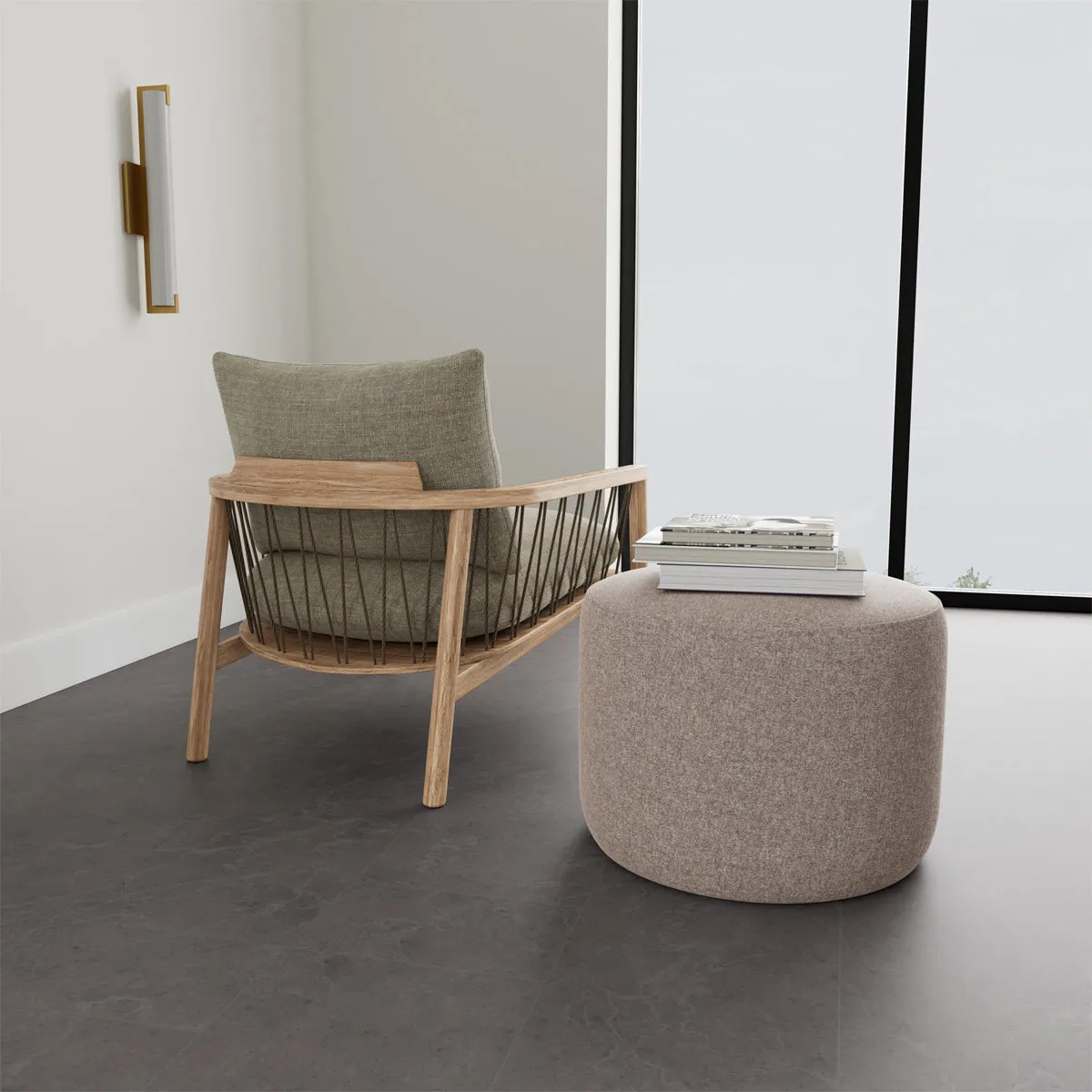 No. 9 Fabric Ottoman