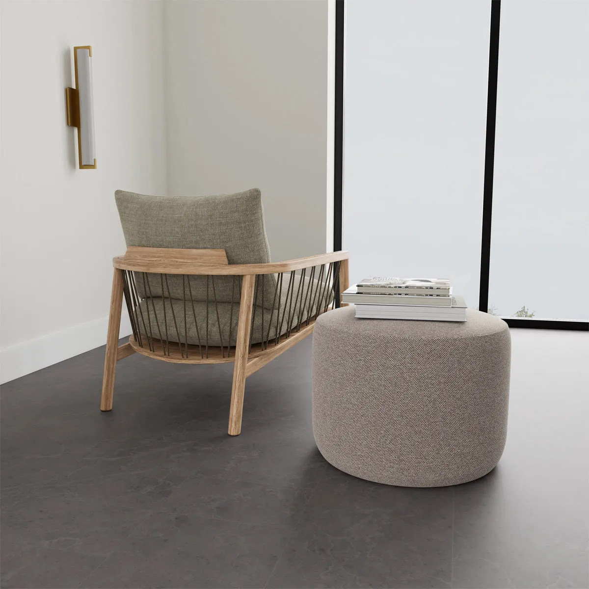 No. 9 Fabric Ottoman