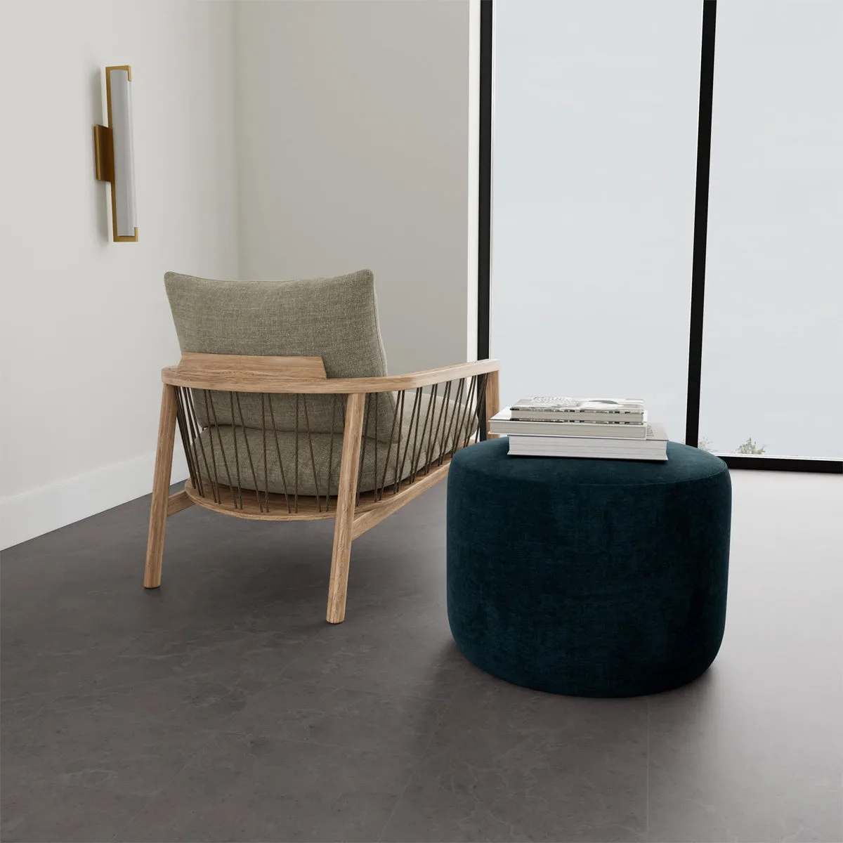 No. 9 Fabric Ottoman