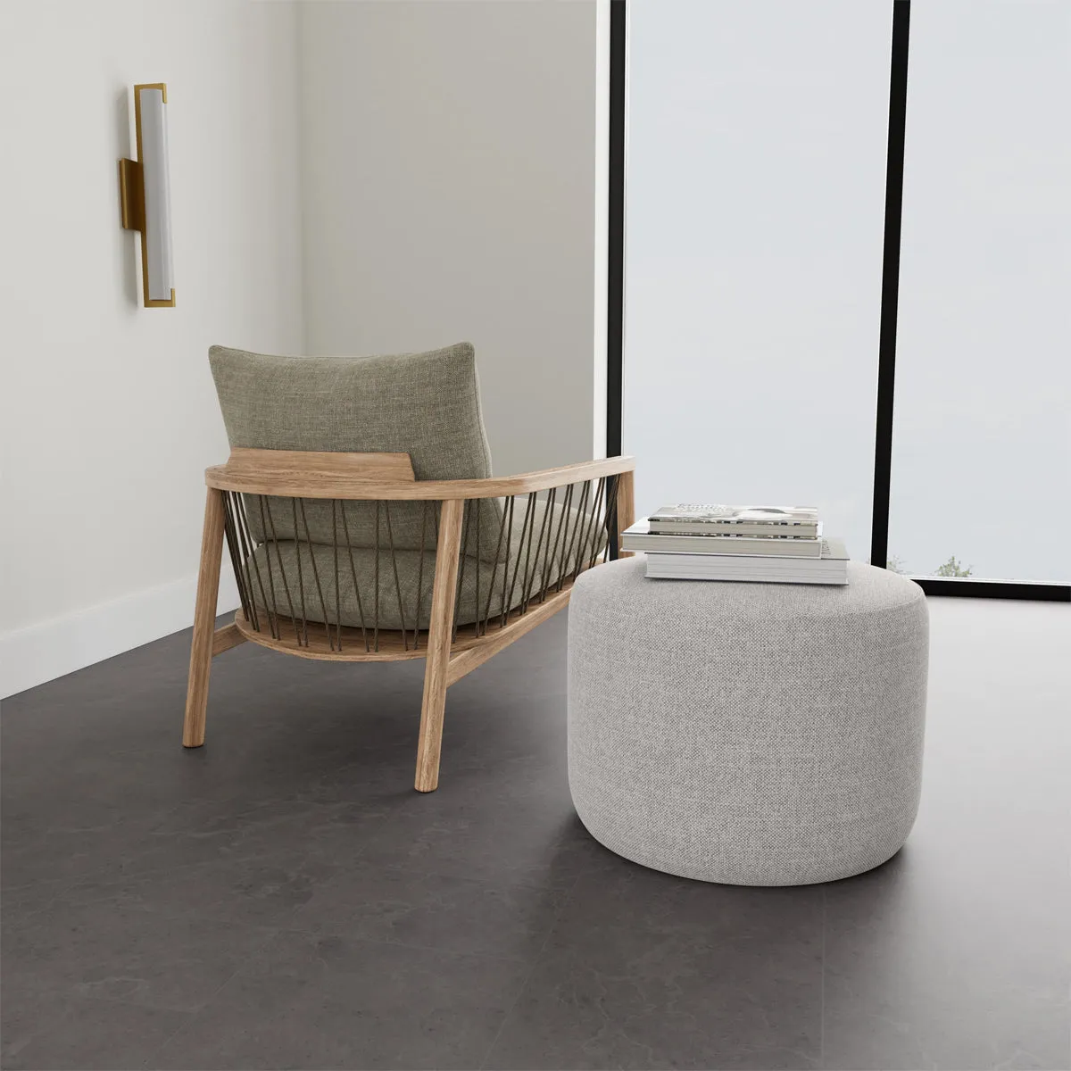 No. 9 Fabric Ottoman
