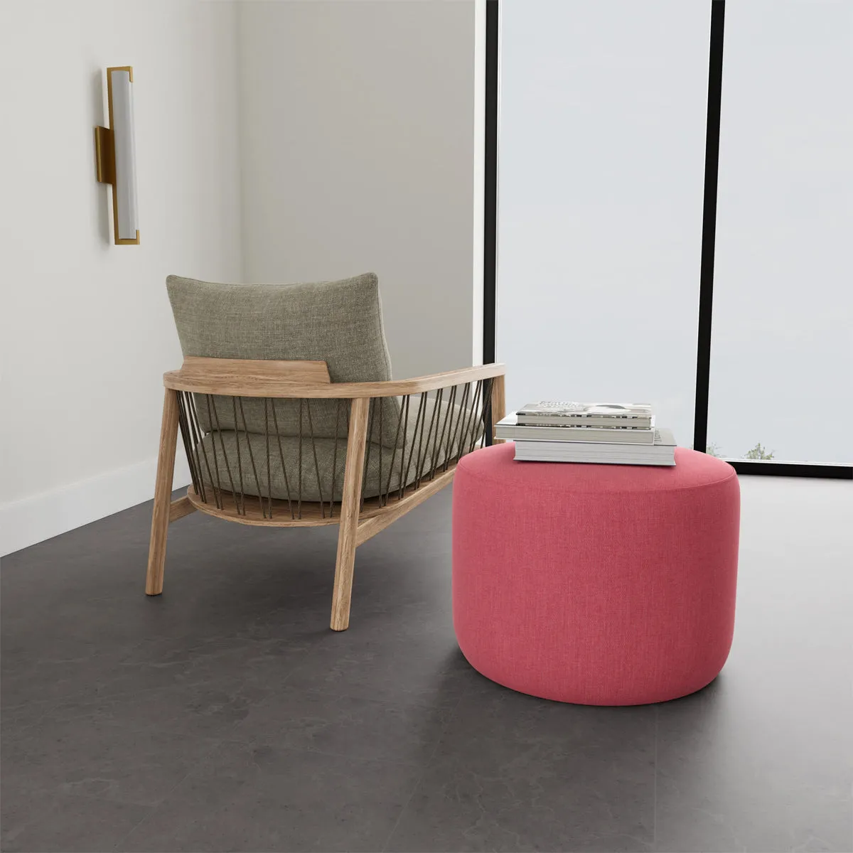 No. 9 Fabric Ottoman
