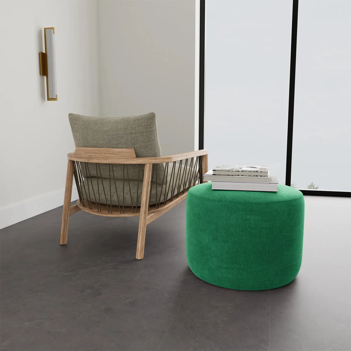 No. 9 Fabric Ottoman