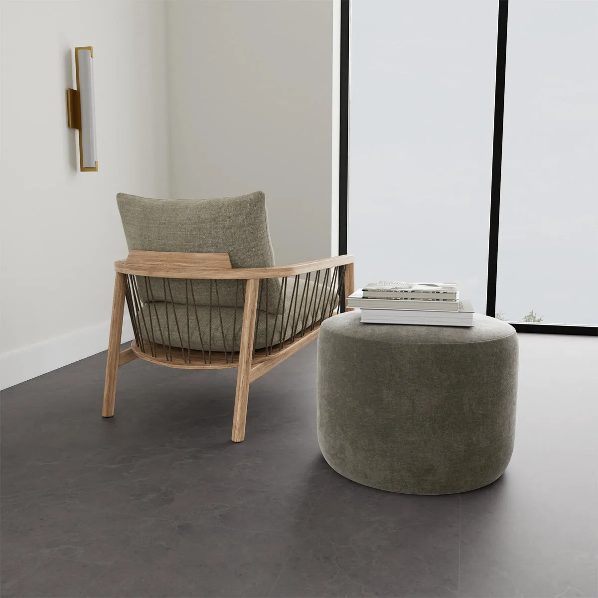 No. 9 Fabric Ottoman