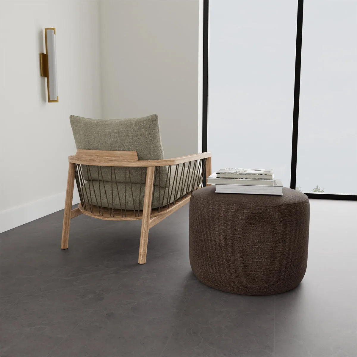 No. 9 Fabric Ottoman