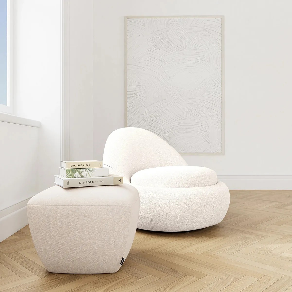 Ofelia Fabric Ottoman