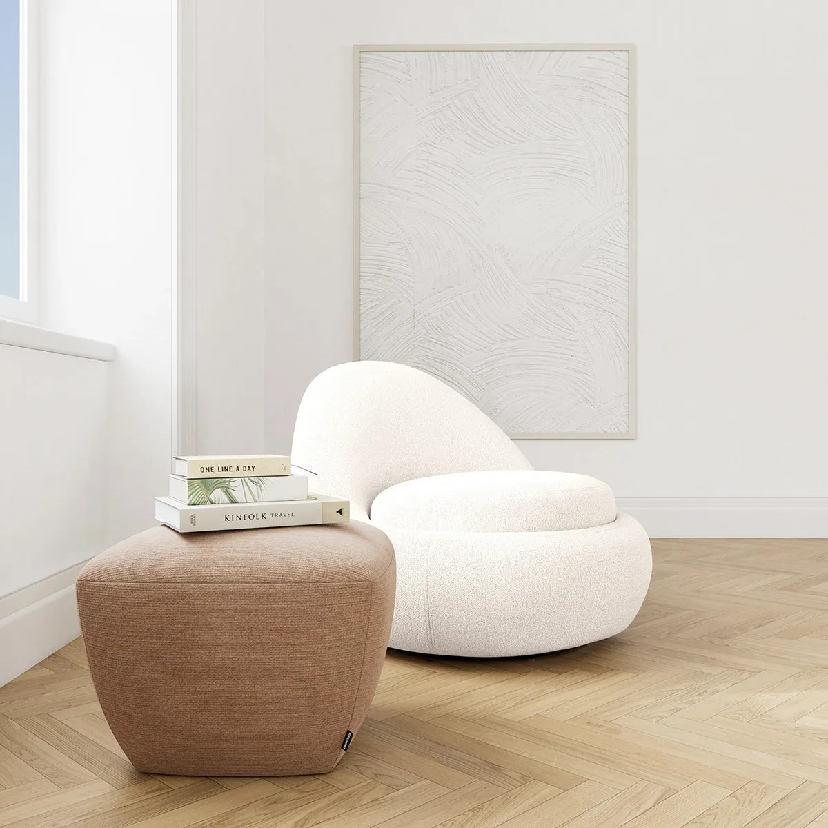 Ofelia Fabric Ottoman