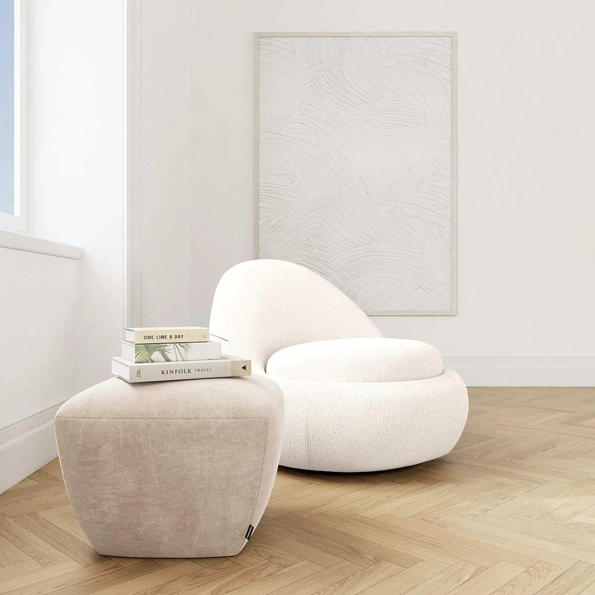 Ofelia Fabric Ottoman