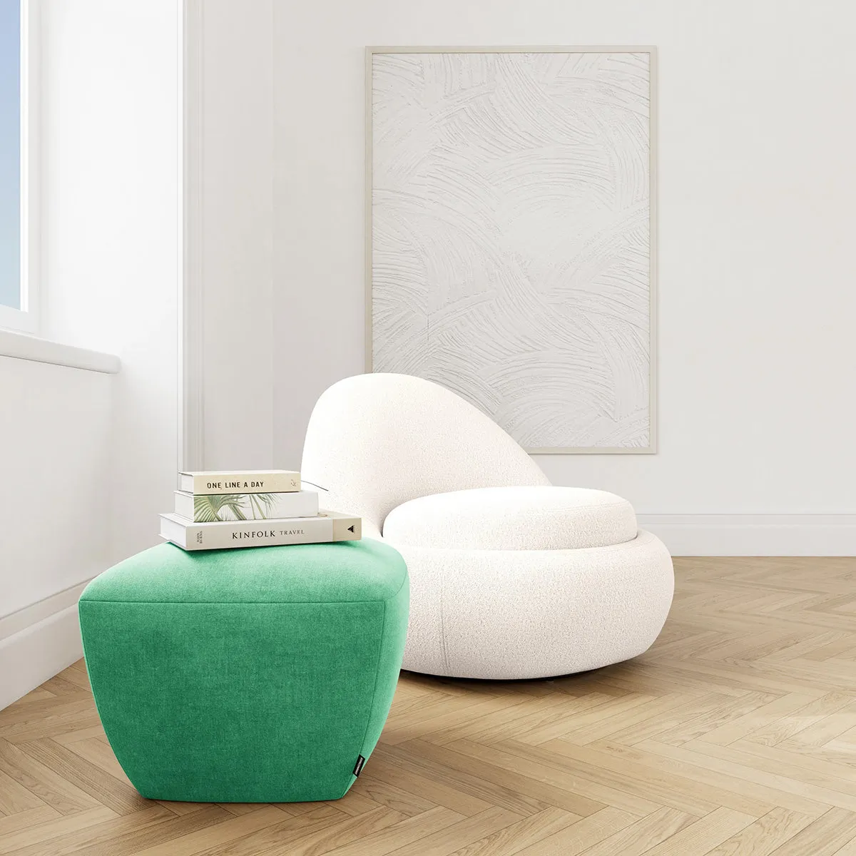 Ofelia Fabric Ottoman
