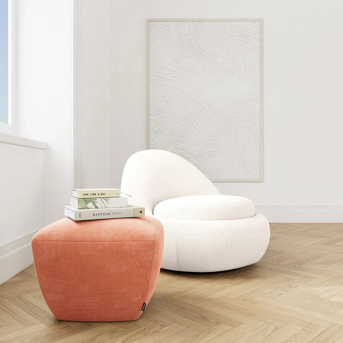 Ofelia Fabric Ottoman