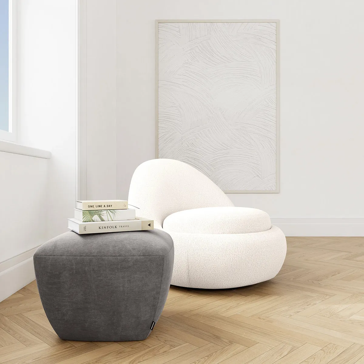 Ofelia Fabric Ottoman