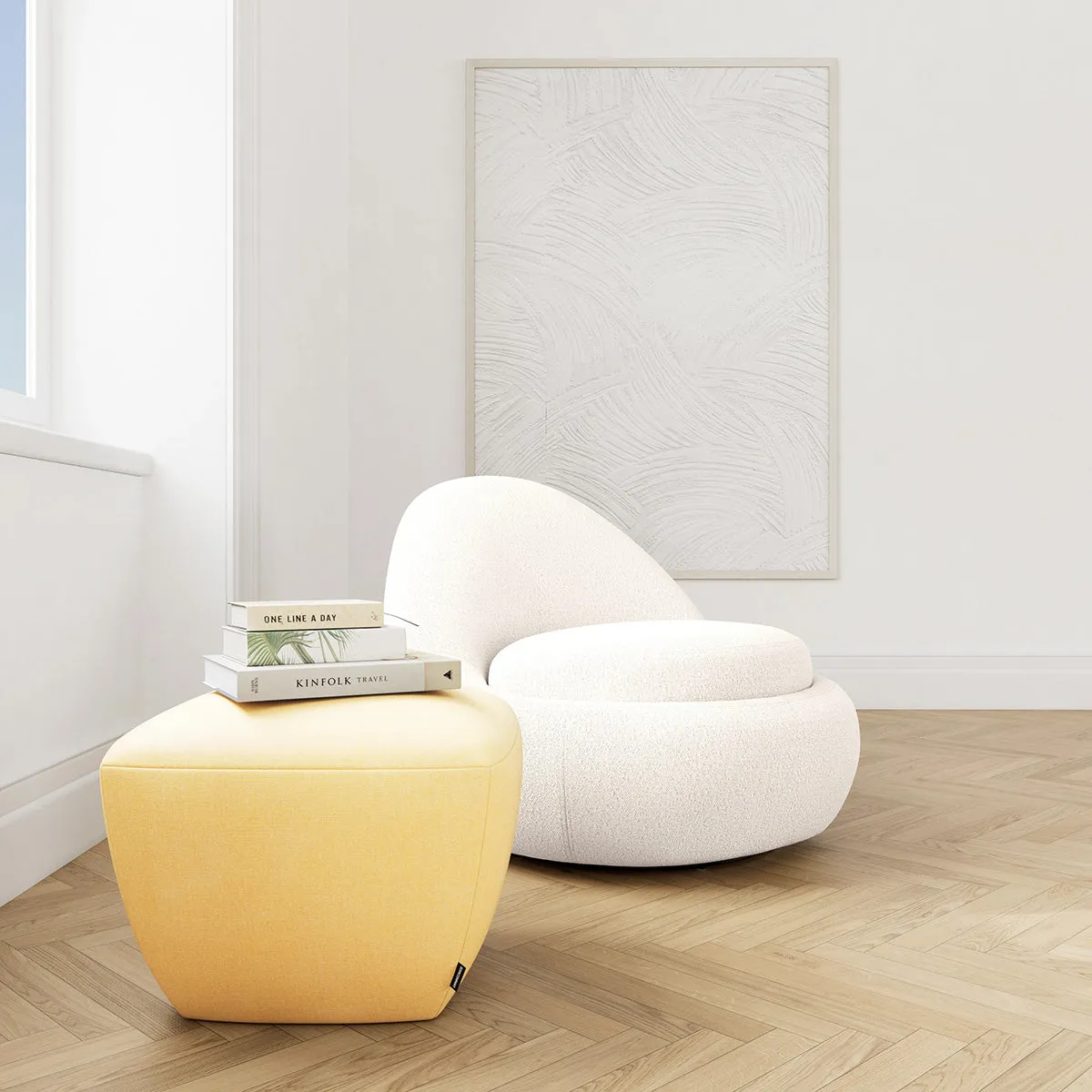 Ofelia Fabric Ottoman