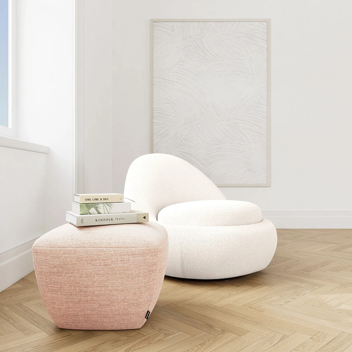 Ofelia Fabric Ottoman