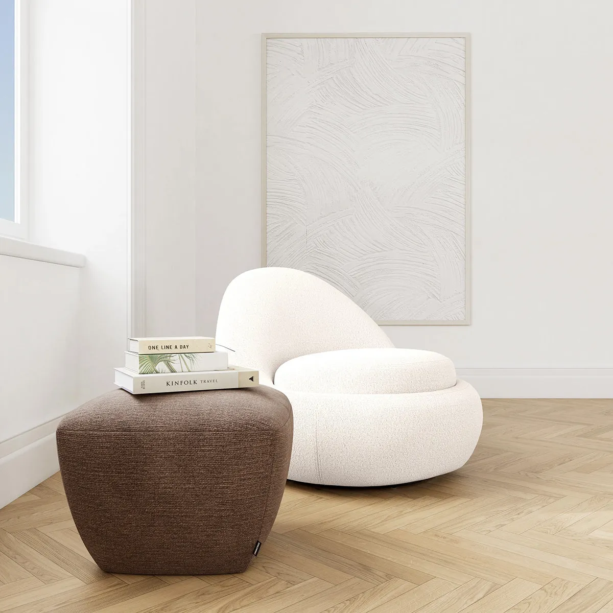 Ofelia Fabric Ottoman