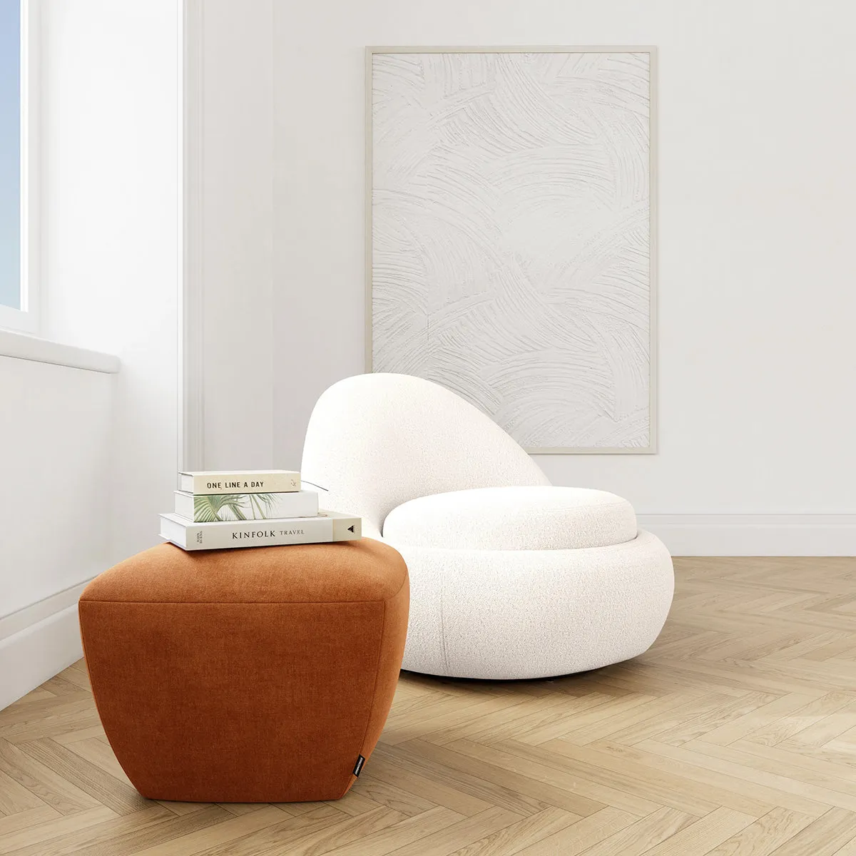 Ofelia Fabric Ottoman