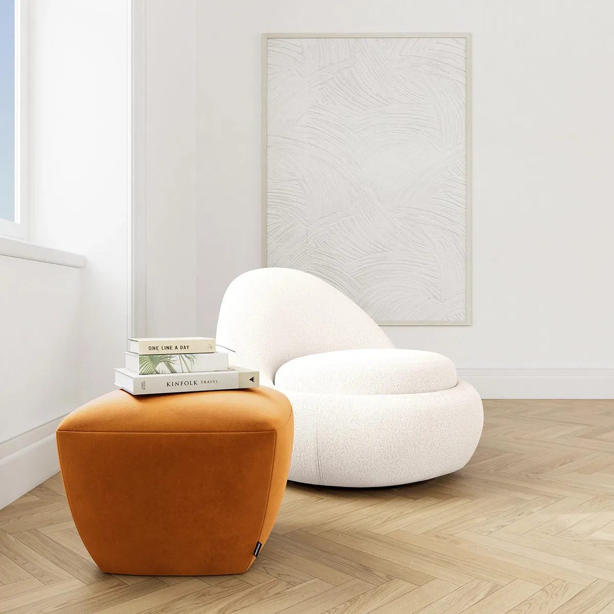 Ofelia Velvet Ottoman