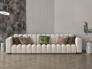 Off-White milky velvet sofa 450x85x43 cm