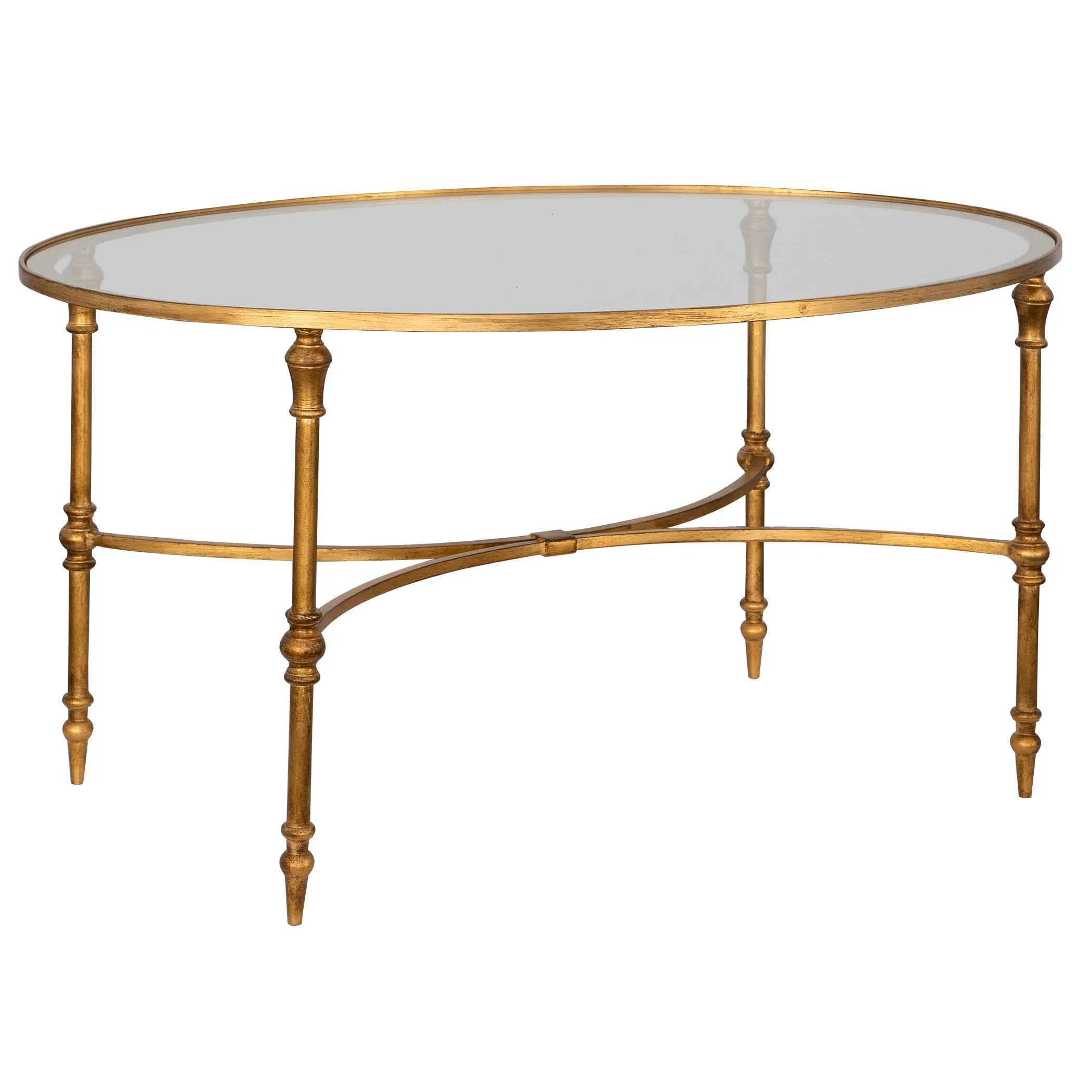 Oval Gold Coffee Table