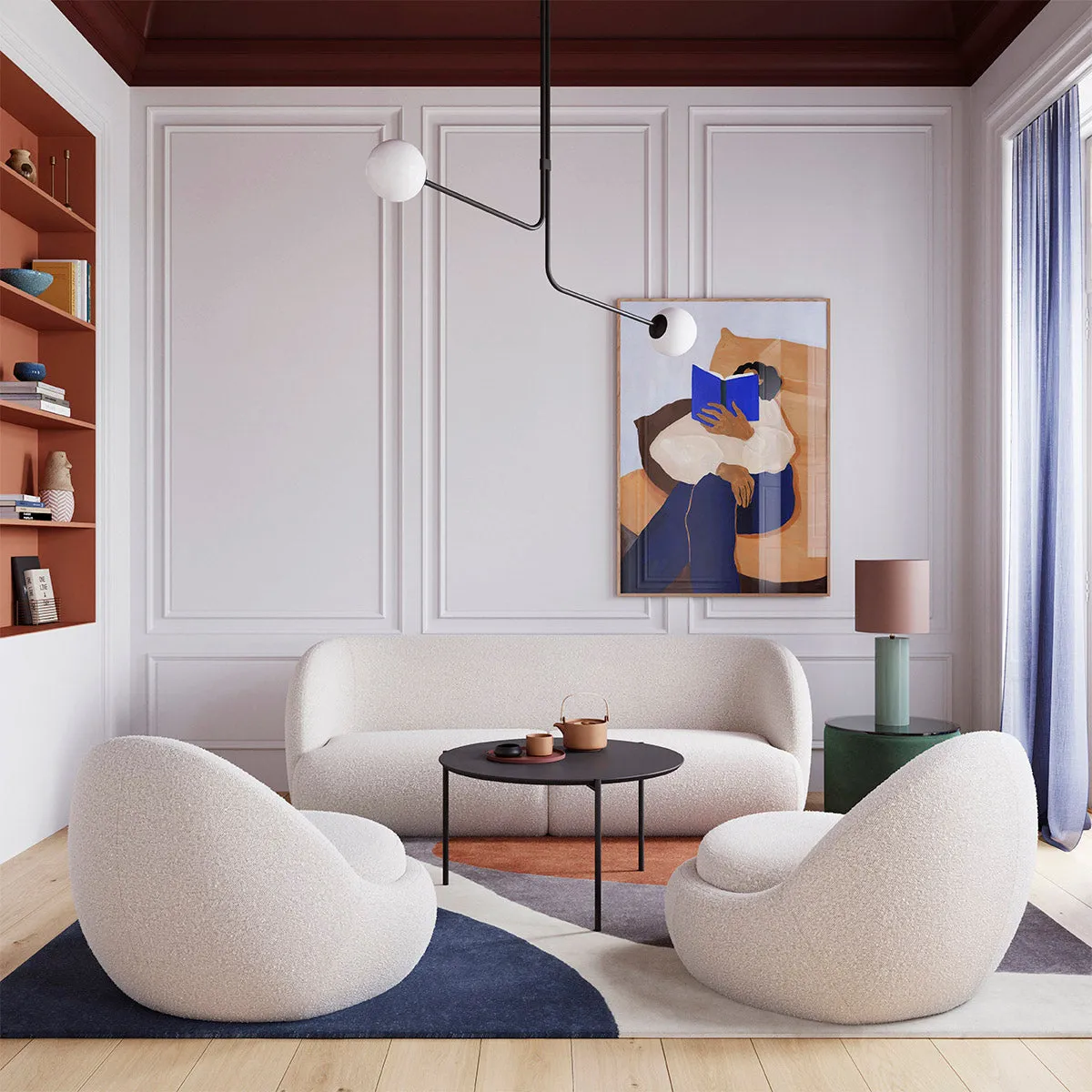 Paula Boucle 2 Seater Sofa