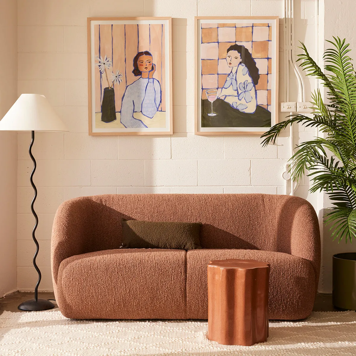 Paula Boucle 2 Seater Sofa