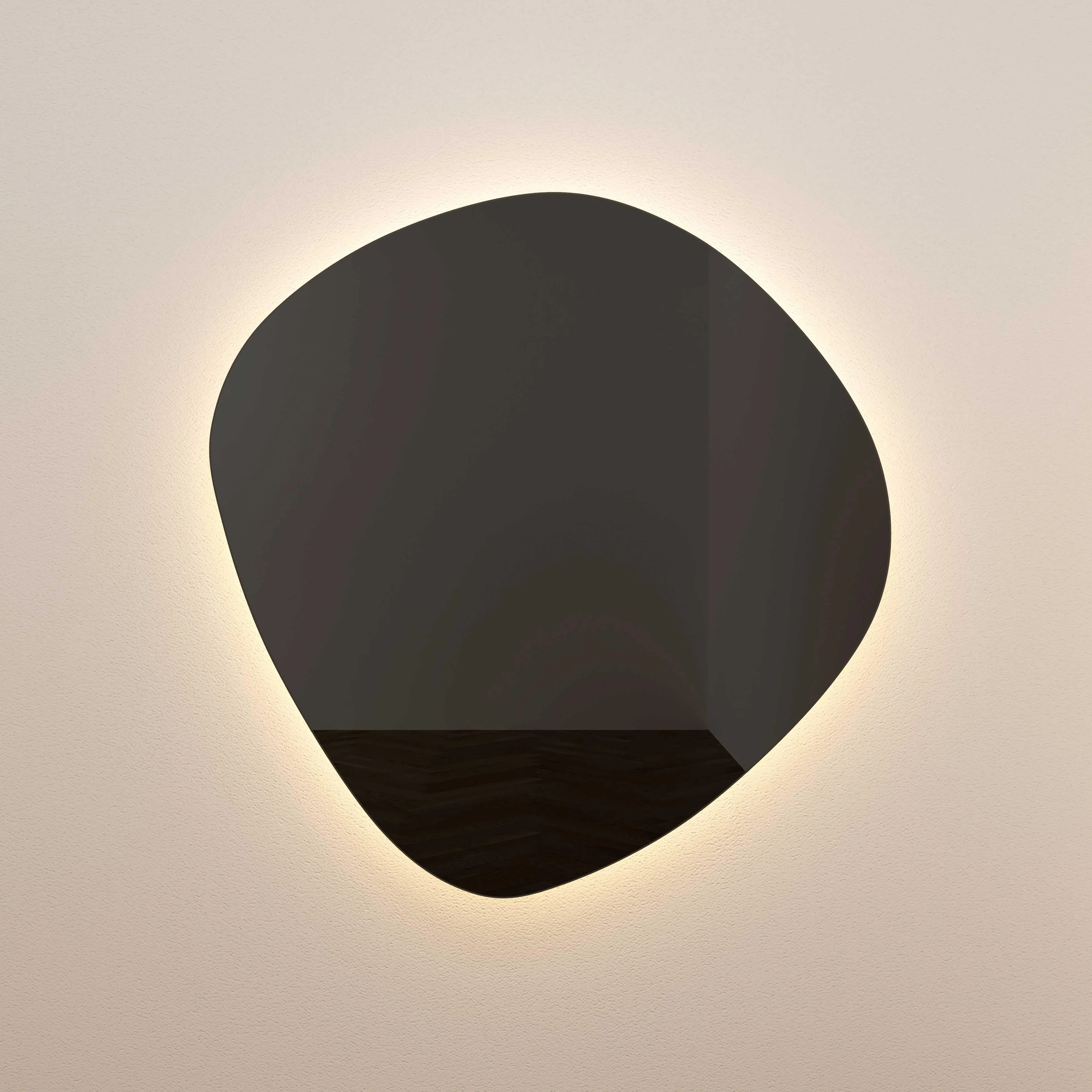 Phoebe LED Black Tinted Wall Mirror