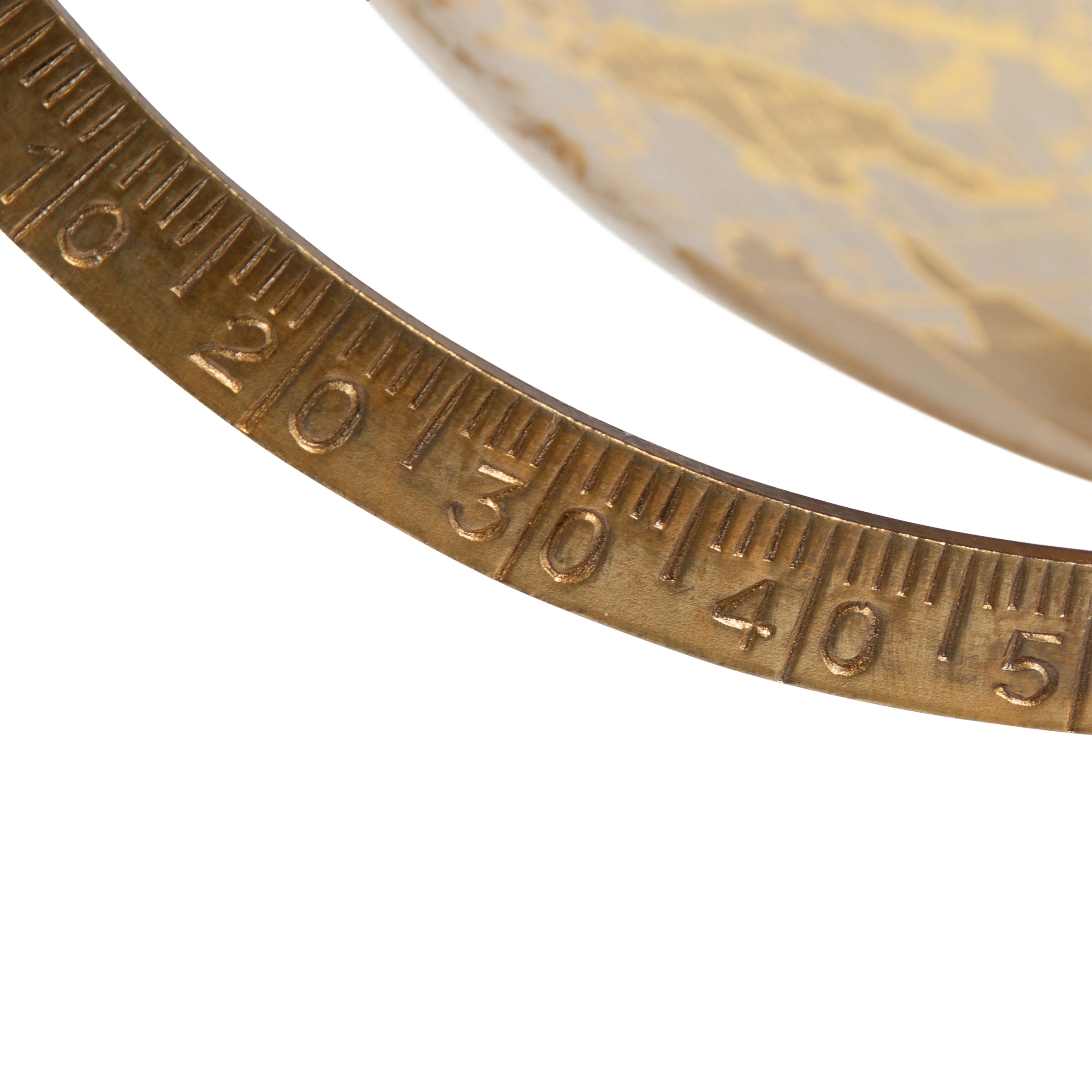 PLASTIC, 13" DECORATIVE GLOBE, GOLD