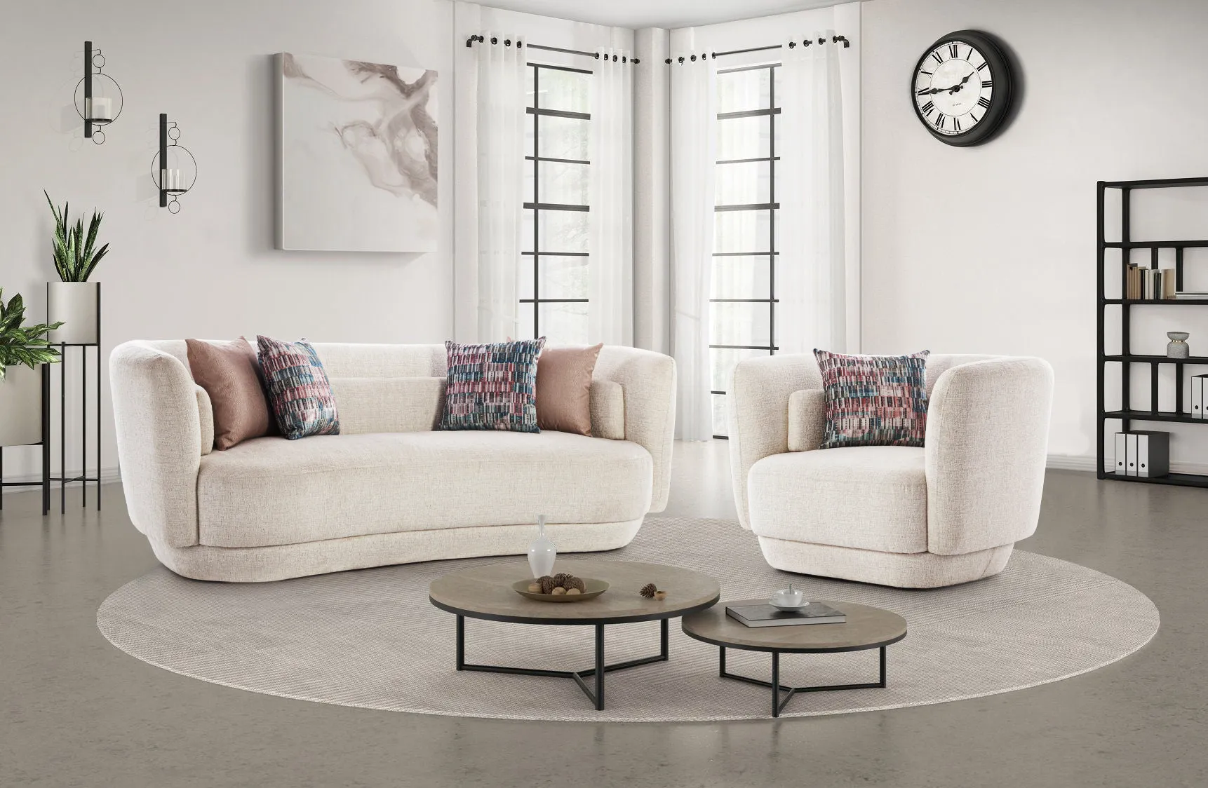 Pretoria Ivory Sofa Set