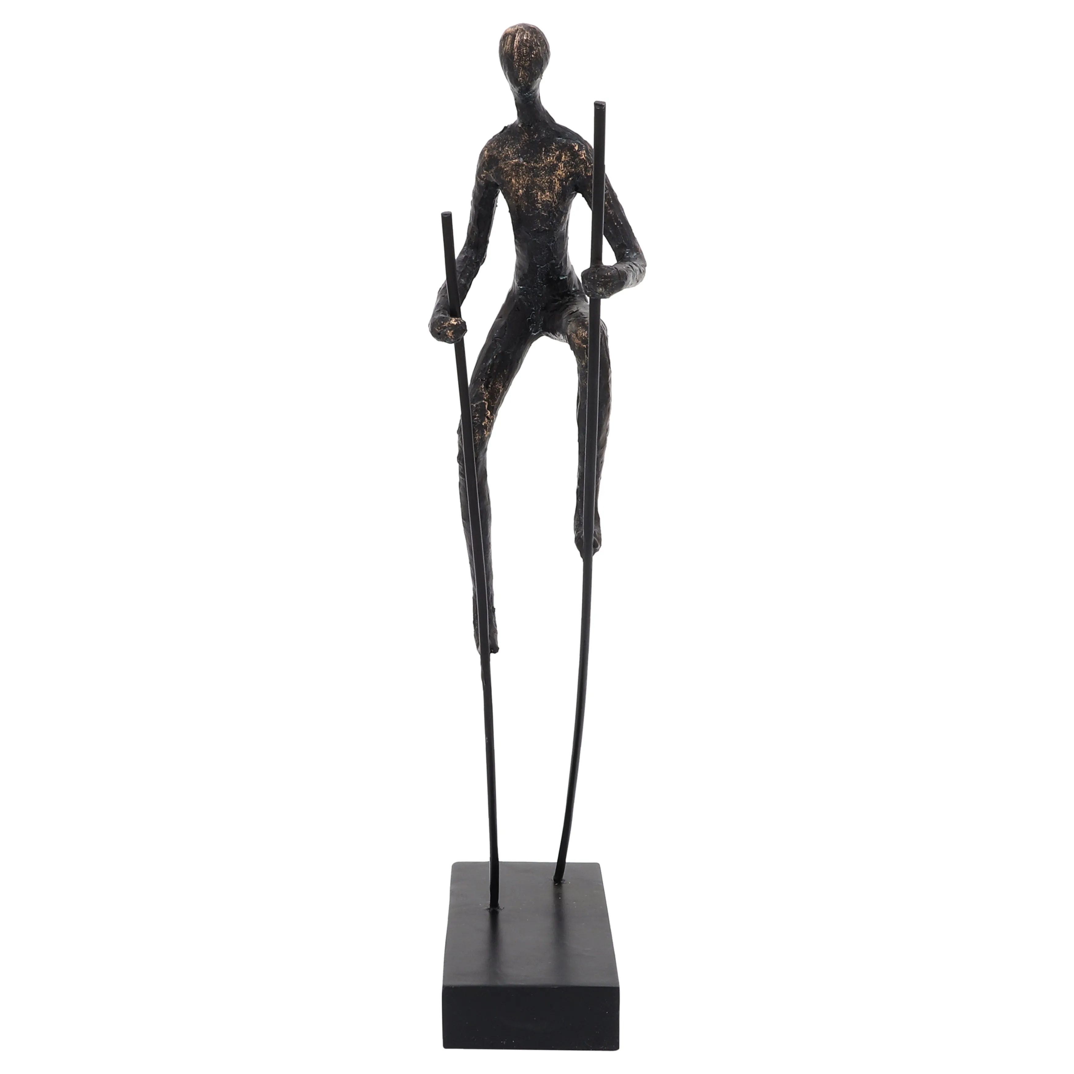 RESIN, 15"H  MAN ON STILTS, BRONZE