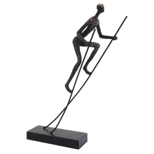 RESIN, 15"H  MAN ON STILTS, BRONZE