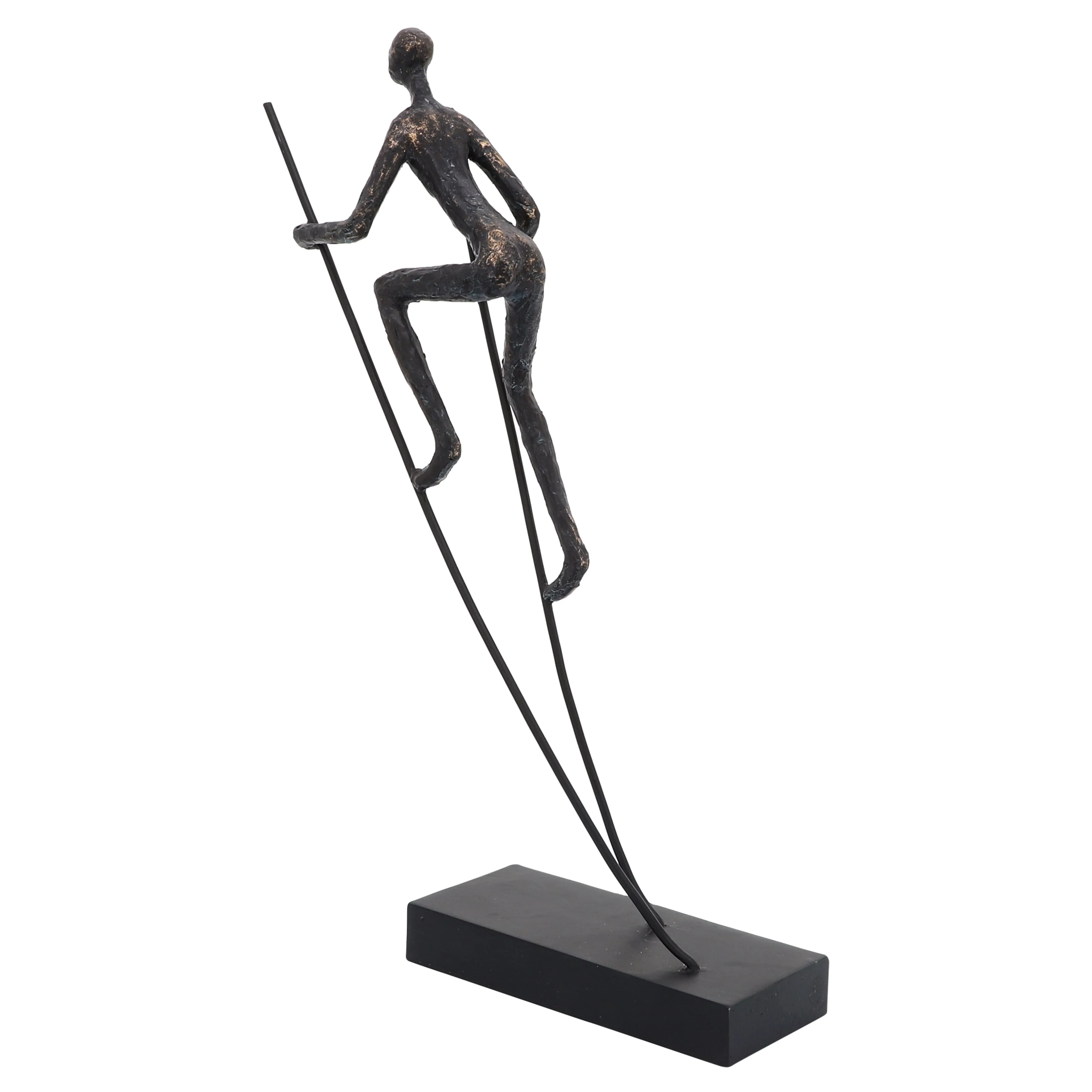 RESIN, 15"H  MAN ON STILTS, BRONZE