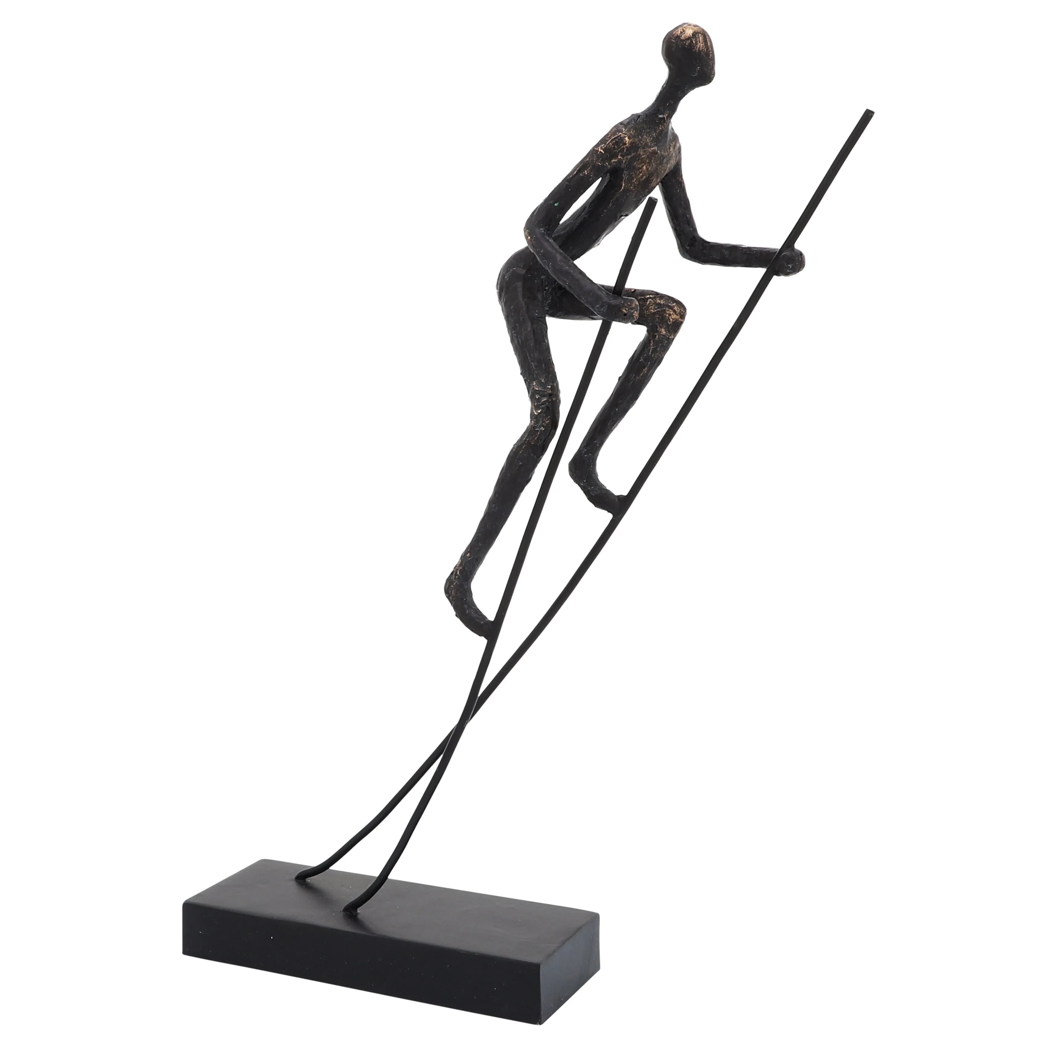 RESIN, 15"H  MAN ON STILTS, BRONZE