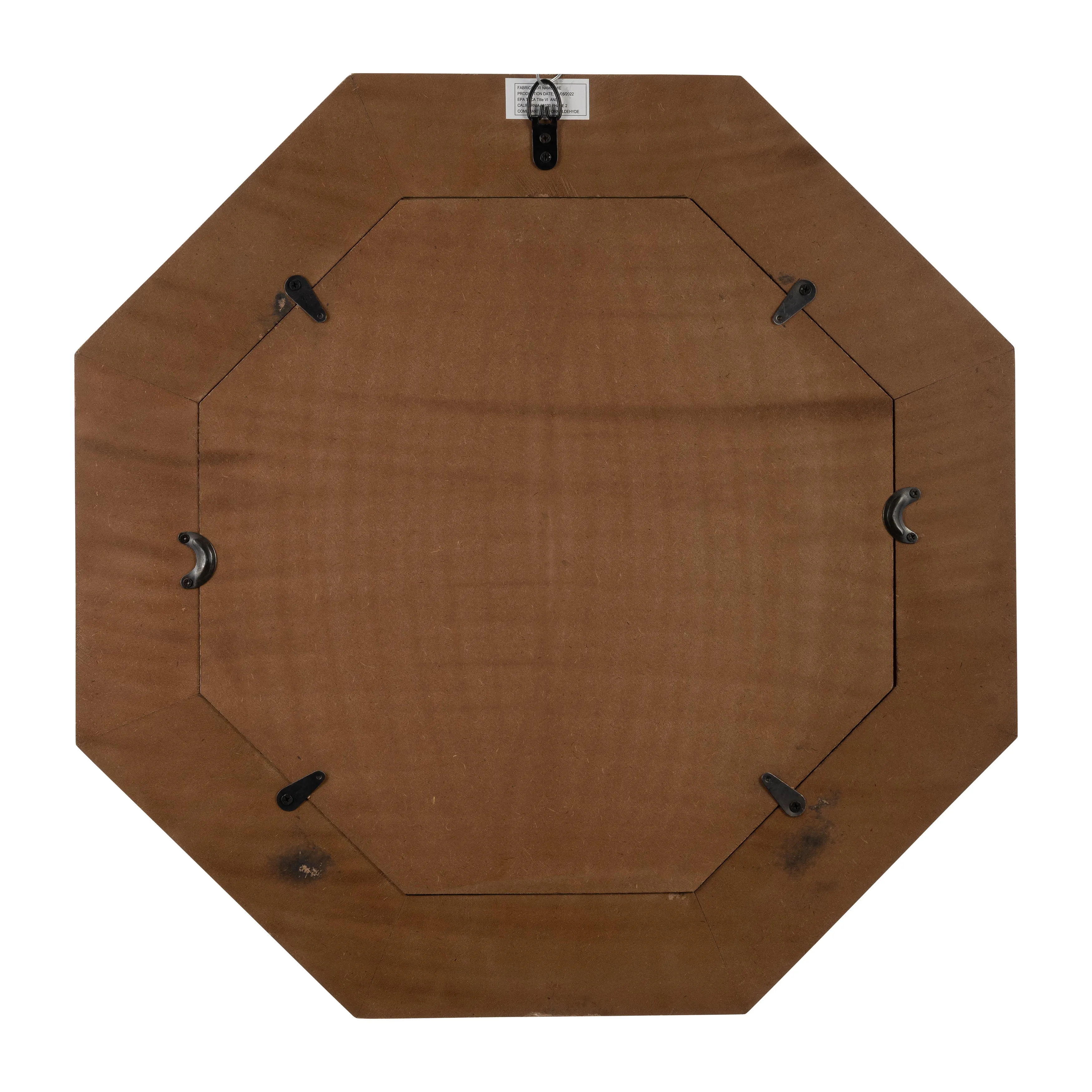 RESIN 24X24 OCTAGON MIRROR BLK/WHT